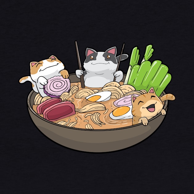 Ramen Cats Kawaii by KAWAIITEE